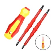 ZESTAW Wkrętaków izolowanych 4w1 PH1/PH2 z wymiennymi dwustronnymi bitami