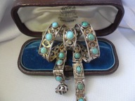 Unikatowa Brosza w Formie Kokardy - Austro - Wegry Wieden XIX W.