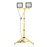 HALOGEN naświetlacz BUDOWLANY STATYW LAMPA LED 2x100W roboczy MOCNY ZESTAW