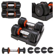 Czarny zestaw hantli regulowanych TREXO 2 x 5,75 kg Hantle Siłownia 11,5 kg