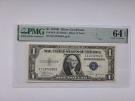 Banknot USA 1 dolar 1935B blok ID PMG 64 EPQ