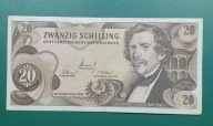 Banknot 20 Szylingów 1967 Austria