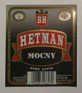 STARA ETYKIETA PIWO JASNE HETMAN MOCNY BROWAR KRASNYSTAW
