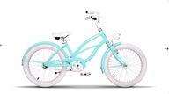 Rower dziecięcy Plumbike LA LUNA TRINI koła 20” Biały, Miętowy