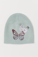 H&M Czapka z motywem motylki cekiny 110/128