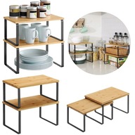 PÓŁKI KUCHENNE NA PRZYPRAWY ORGANIZER DO SZAFKI NA BLAT STOJAK KOMPLET x2