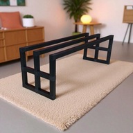 PÓŁKA STOJAK NA BUTY NOWOCZESNY METALOWY LOFT INDUSTRIAL CZARNY 63x20