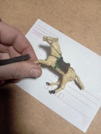 Stara Zabawka Żołnierzyk PRL Koń Biały Pusty