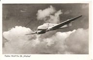 TRZECIA RZESZA -samolot Focke-Wulf Fw 58 "Weihe" -na pocztówce