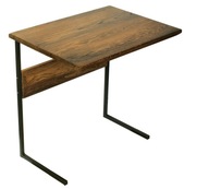 Stolik dębowy większy na metalowych nogach nakładany na łóżko sofę PRODUCEN