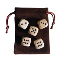 Kości drewniane do gry 16mm*16mm zestaw 5 sztuk