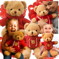 DUŻY MIŚ MISIEK PLUSZOWY DROBIĄZGARNIA DZIEN KOBIET BEŻOWY 30 CM