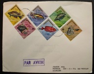 !! ZWIERZĘTA RYBY - BURUNDI - LIST LOTNICZY - STAN BDB !!