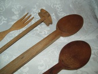 DREWNIANE PRZYBORY KUCHENNE-4 sztuki