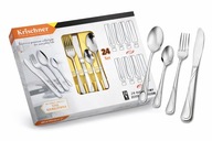 Zestaw sztućców sztućce widelce nożę łyżki 24 el. dla 6 osób komplet