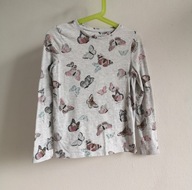 Koszulka z długim rękawem TU 128 w motylki bluzka bluzeczka basic (587)