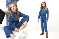 MANGO kombinezon jeansowy z kolekcji Mum & Me