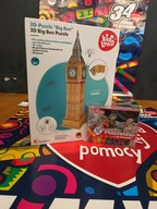 Puzzle 3d "Big Ben" i plastelina z brokatem