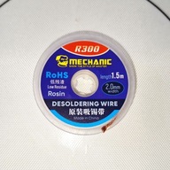 Plecionka Taśma ssąca 2mm x 1,5m do rozlutowywania cyny MECHANIC R300-2015