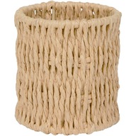 PRZYBORNIK NA DŁUGOPISY ORGANIZER NA BIURKO BRĄZOWY PLECIONY KUBEK EKO