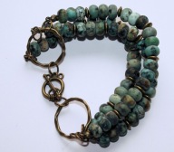 Bransoletka z jaspisu aqua