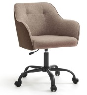 Fotel obrotowy Songmics beżowy biurowy