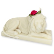 Świeca ZAPACHOWA Siedzący Lew SOJOWA Prezent Drzewo Sandałowe / Zapachy