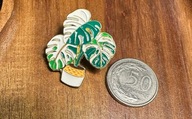 Pin przypinka Monstera w doniczce