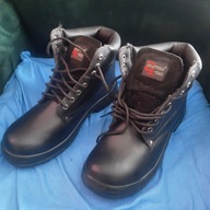 Grafters Męskie wyściełane skórzane buty ochronne 46 antypoślizgowe