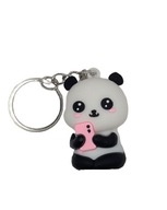 Brelok do Kluczy Miś Panda Różowy Telefon Zawieszka Do Plecaka i Torebki