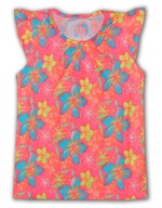 YD * śliczna BLUZKA kwiaty NEON * 98 j.nowa