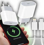 ŁADOWARKA SIECIOWA 20W USB-C DO IPHONE 11 12 13 14 PRO MAX +KABEL LIGHTNING