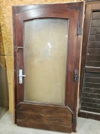 DRZWI Zewnętrzne Dębowe Drewniane Dąb Wejściowe Przeszklone 118x213cm