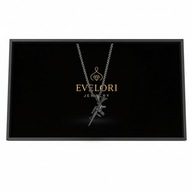 Naszyjnik Czarny KARABIN Unisex Łańcuch STAL Hip Hop Rock Prezent 55cm