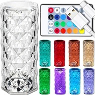Kryształowa lampka LED diamentowa RGB pilot 16 kolorów