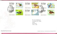 Anglia 2011, FDC Bristol, ATM 6zn. ptaki, kaczka, gęś, zimorodek, chruściel