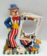 Świetna tabliczka/scenka KLAUN karciany Król PIK