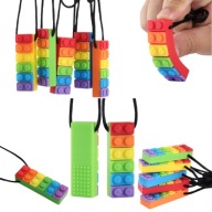 GRYZAK LOGOPEDYCZNY TERAPEUTYCZNY KLOCEK NASZYJNIK USPOKAJAJĄCY SENSORYCZNY