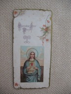 NAJCZYSTSZE SERCE MARYI przedwojenny ŚW. OBRAZEK