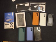 Etui 8x + szkło + Skin 3d Carbon do Samsung S21