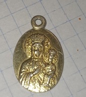 Matka boska i Jezus wisiorek medalik ma 50 lat PRL