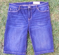 Solidne spodenki szorty damskie jeans granat XL/42 , pas 90 dł.56, BDB