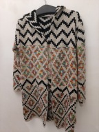 DEBUT SWETER R.S \ M CARDIGAN SWETR BOHO HIPPIE ORYGINALNY Z KAPTUREM