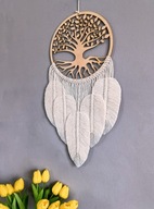 Łapacz snów drzewo życia Makrama listki Boho