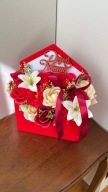 Flower box kwiaty mydlane bukiet prezent Dzień Matki