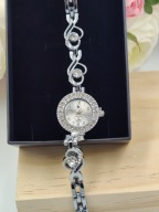 Kurren Zegarek damski biżuteryjny srebrne serduszka z cyrkoniami STYL