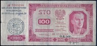 100 zł z 1948 s. AH stan IV Nadruk okolicznościowy