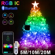 Inteligentne LED Światełka Bożonarodzeniowe Bluetooth