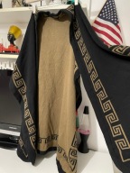 wyprzedaz W narzutka PELERYNA DWUSTRONNA CZARŃ BEŻ włoska