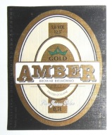 STARA ETYKIETA PIWO JASNE PEŁNE GOLD BROWAR AMBER BIELKÓWKO